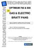 GAS & ELECTRIC BRATT PANS