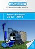 CLEANING MACHINES. Product Catalogue Take a peek for brand new machines inside!