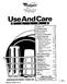 UseAndCare. 1-v. l Call our Consumer Assistance Center with questions or comments. DISHWASHER MODEL SERIES 920