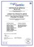 CERTIFICATE OF APPROVAL No CF 5179 LORIENT POLYPRODUCTS LIMITED