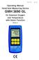 Operating Manual Hand-held Measuring Device GMH 3690 GL. for Gaseous Oxygen and Temperature with Alarm Function