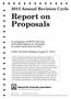 2013 Annual Revision Cycle. Report on Proposals. A compilation of NFPA Technical Committee Reports on Proposals for public review and comment