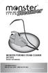 MONSTER PORTABLE STEAM CLEANER (SC5X1) INSTRUCTION MANUAL
