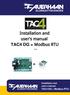 Installation and user's manual TAC4 DG + Modbus RTU