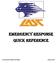EMERGENCY RESPONSE QUICK REFERENCE