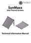 SunMaxx Solar Thermal Systems Technical Information Manual