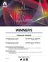 WINNERS PINNACLE AWARDS. Dunsire Developments Inc.