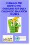 CLEANING AND DISINFECTING GUIDELINES FOR EARLY CHILDHOOD EDUCATION CENTRES