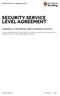 SECURITY SERVICE LEVEL AGREEMENT