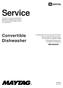 Service. Convertible Dishwasher MDC4650AW*