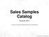 Sales Samples Catalog