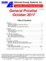 General Pricelist. October 2017