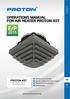 ErP OPERATIONS MANUAL FOR AIR HEATER PROTON AST. PROTON AST Air Heater with the anemostat