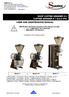 SHOP COFFEE GRINDER # 4 COFFEE GRINDER # 1 and # 1PS USER AND MAINTENANCE MANUAL