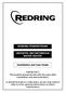 REDRING POWERSTREAM UNVENTED INSTANTANEOUS WATER HEATER. Installation and User Guide