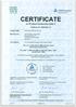 Certificate: _01 / 22 March 2013