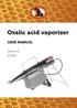 Oxalic acid vaporizer USER MANUAL