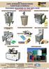 SOAPS, DETERGENTS, WASHING POWDER FLOOR POLISH, & CHEMICALS FEATURED MACHINES IN THIS INFO PACK