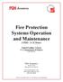Fire Protection Systems Operation and Maintenance 3 PDH / 3 CE Hours