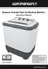 Ezywash Portable Twin Tub Washing Machine Instruction Manual