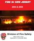FIRE IN NEW JERSEY 2004 & Division of Fire Safety. State of New Jersey Department of Community Affairs