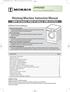 Washing Machine Instruction Manual WBW-81265/2, WBW-81266/2, WBS-81270/2