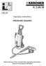 K 3.99 M. Operating Instructions PRESSURE WASHER /04_