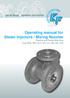 Operating manual for Steam Injectors / Mixing Nozzles
