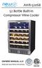 AWR-520SB 52 Bottle Built-In Compressor Wine Cooler