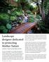 Landscape designer dedicated to protecting Mother Nature. Article by Team for Fine Home of WNC