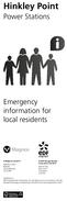 Hinkley Point. Power Stations. Emergency information for local residents