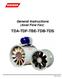 General Instructions (Axial Flow Fan) TDA-TDF-TBE-TDB-TDS