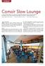 Comair Slow Lounge. Architects Brief INTERIOR