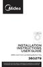INSTALLATION INSTRUCTIONS USER GUIDE. MIDEA Crown Front Load Washing Machine 7.5kg