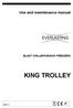 Use and maintenance manual BLAST CHILLERS/SHOCK FREEZERS KING TROLLEY. Rev.7-7