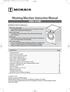 Washing Machine Instruction Manual WBW-91280