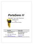 PortaSens III. Portable Gas Leak Detector Model D16. with Touch Sensitive Display