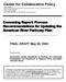 Convening Report: Process Recommendations for Updating the American River Parkway Plan
