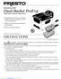 Dual Basket ProFry. Instructions. Stainless Steel. immersion element deep fryer