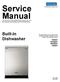 Service. Manual. Built-In Dishwasher. Preferred Service FDB301 RDDB201 RDDB301 VDB301