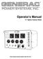 Operator s Manual POWER SYSTEMS, INC. C Option Control Panel. This manual should remain with the unit TOTAL HOURS TEMP AMPS OIL