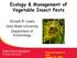Ecology & Management of Vegetable Insect Pests