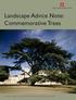 Landscape Advice Note: Commemorative Trees