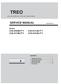 TREO SERVICE MANUAL. Models WALL MOUNTED SPLIT-TYPE AIR CONDITIONERS. No.TE CONTENTS