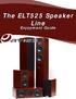 The ELT525 Speaker Line. Enjoyment Guide