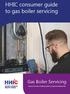 HHIC consumer guide to gas boiler servicing