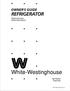 Read and save these instructions. White-Westinghouse. Top Freezer Frost Free P/N (0101)