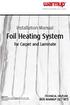 Foil Heating System. Installation Manual. for Carpet and Laminate TECHNICAL HELPLINE 0800 WARMUP ( )