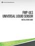 FMP-ULS UNIVERSAL LIQUID SENSOR INSTALLATION GUIDE