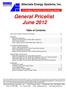 General Pricelist June 2012